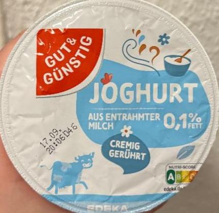 Fotografie - Joghurt aus entrahmter milch 0,1% fett Gut&Günstig