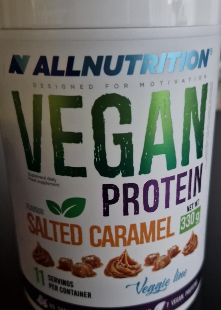 Fotografie - Vegan protein salted caramel Allnutrition