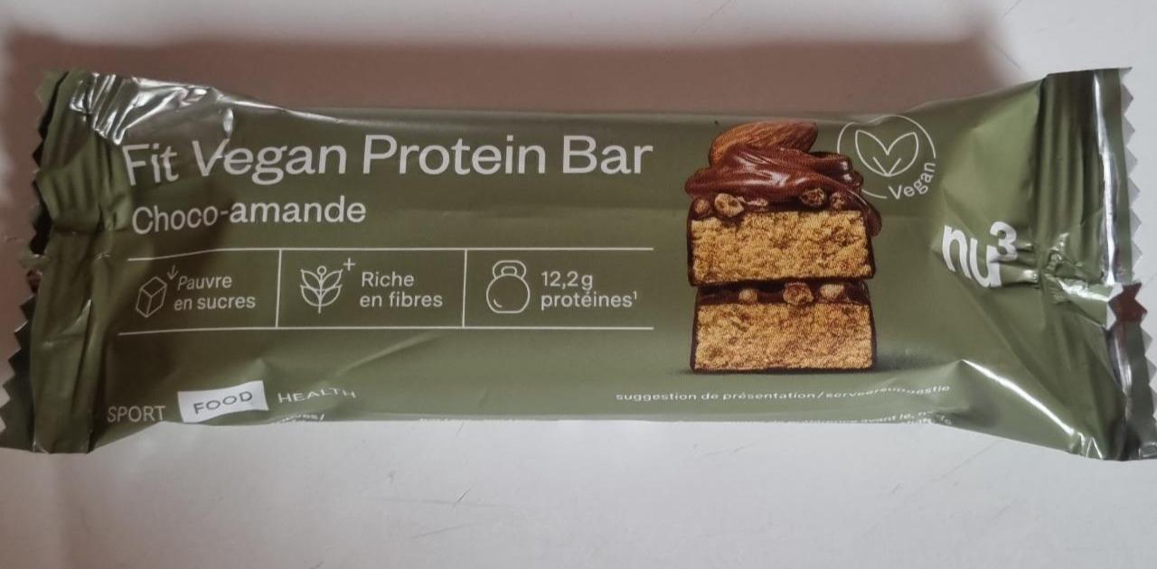 Fotografie - Fit vegan protein bar choco-amande Nu3