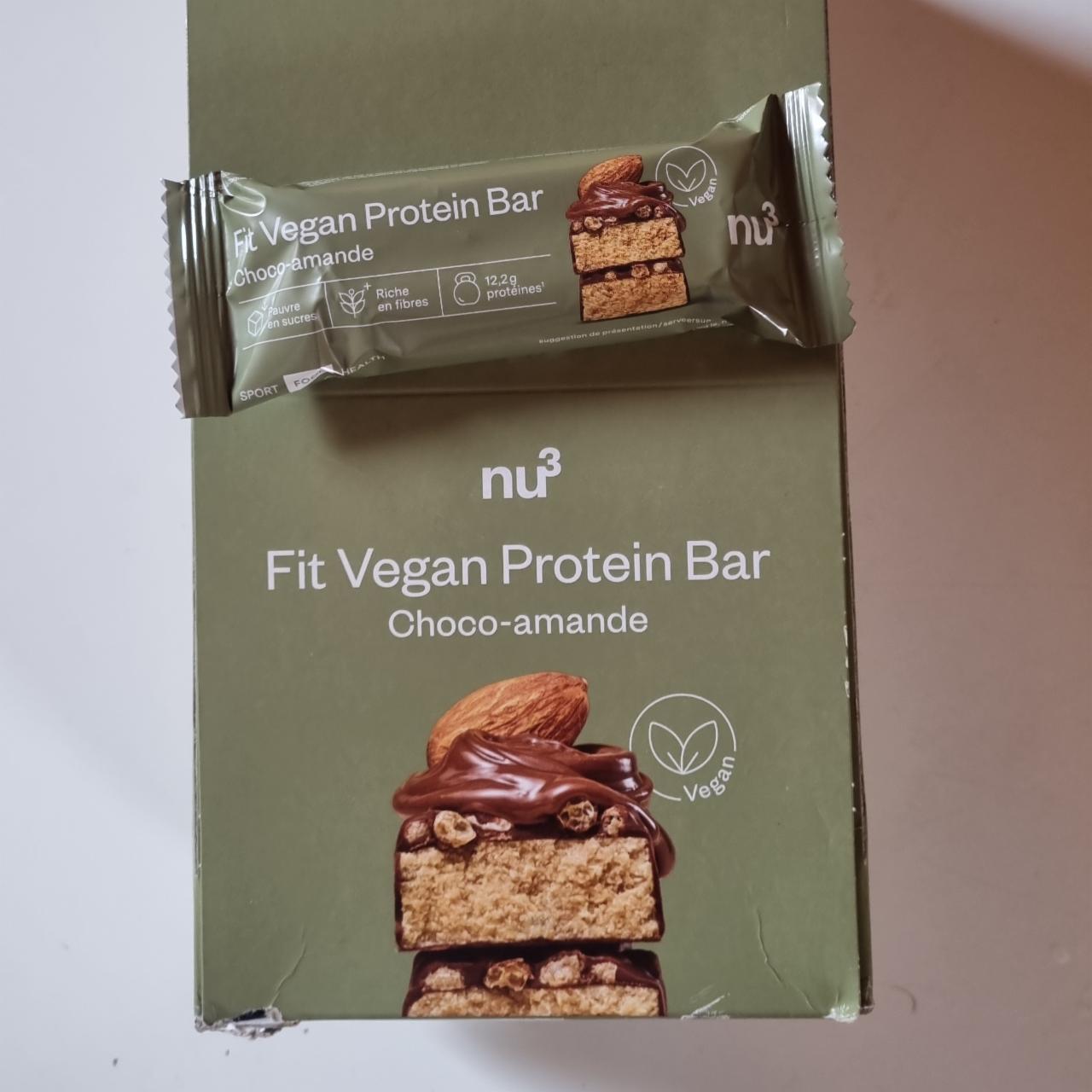 Fotografie - Fit vegan protein bar choco-amande Nu3