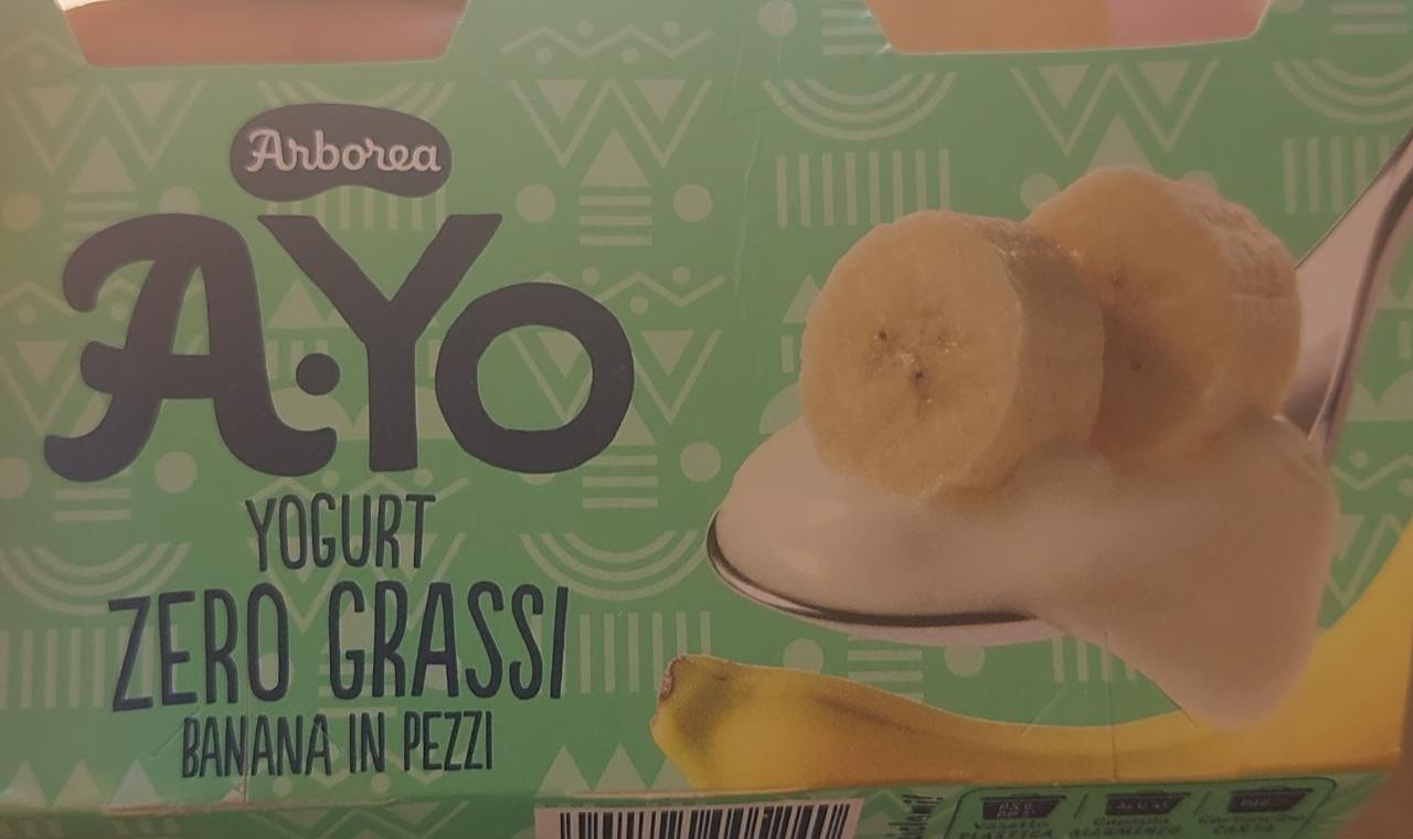 Fotografie - Ayo yogurt zero grassi banana in pezzi Arborea