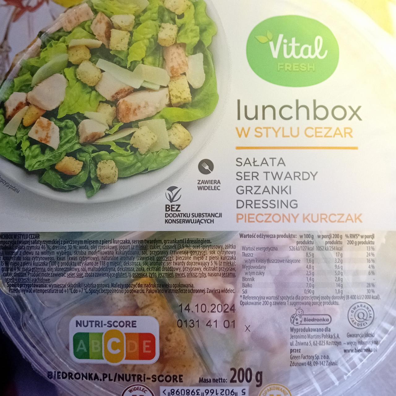 Fotografie - Lunchbox w stylu cezar Vital fresh