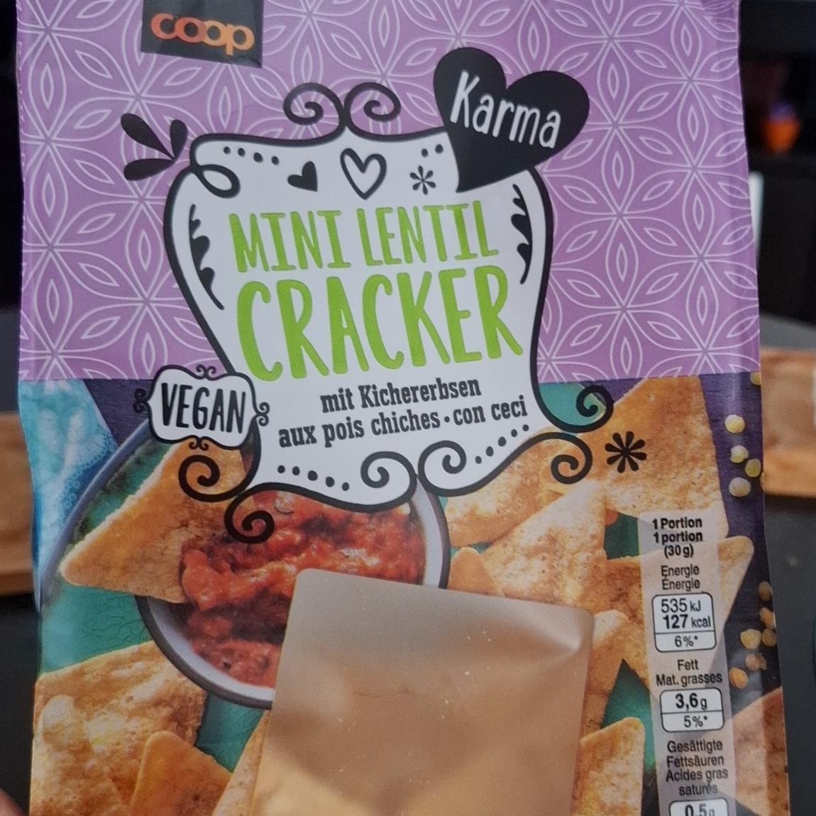 Fotografie - Mini lentil cracker mit kichererbsen karma Coop