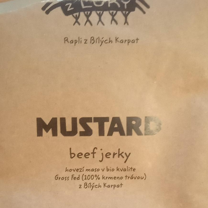 Fotografie - Mustard beef jerky Maso z lúky