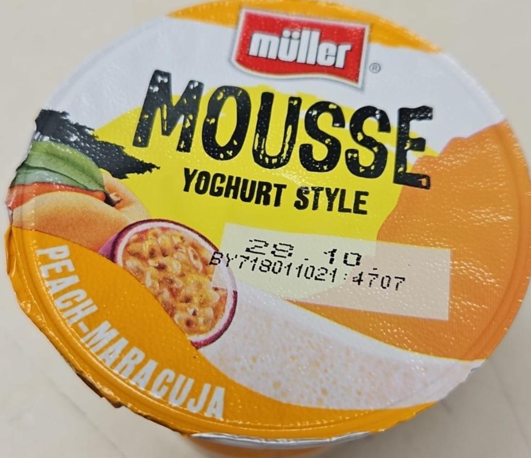 Fotografie - Mousse yoghurt style peach-maracuja Müller