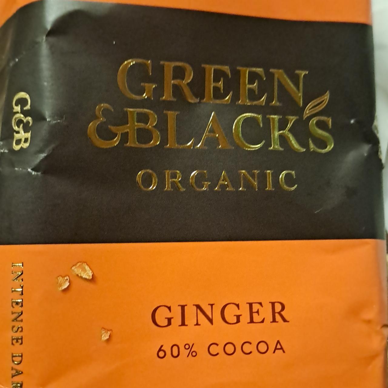 Fotografie - Organic ginger 60% cocoa dark Green & Black's