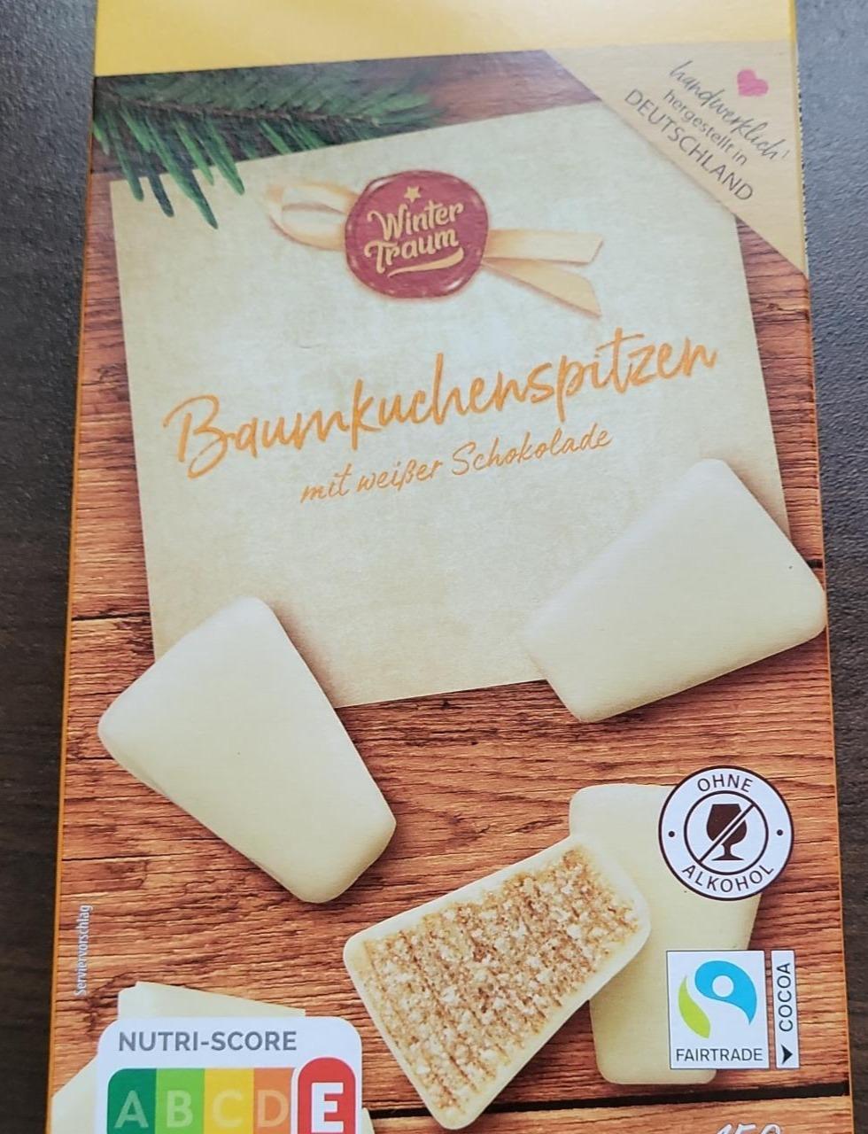 Fotografie - Baumkuchenspitzen mit weißer schokolade Winter Traum