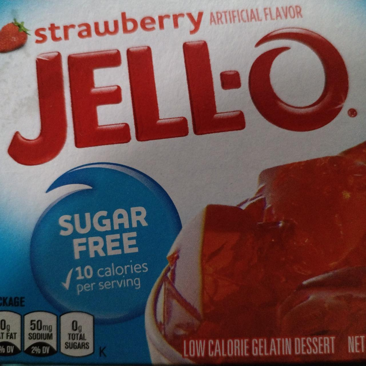 Fotografie - Low Calorie Gelatin Dessert Sugar Free Strawberry Jell-O
