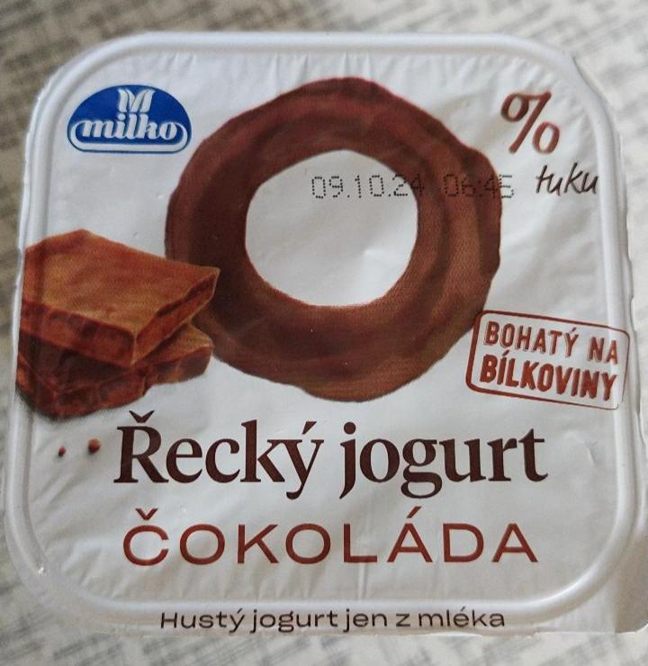 Fotografie - Řecký jogurt čokoláda 0% tuku Milko