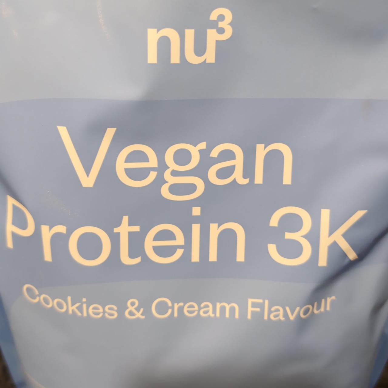 Fotografie - Vegan protein 3K cookies & cream flavour Nu3