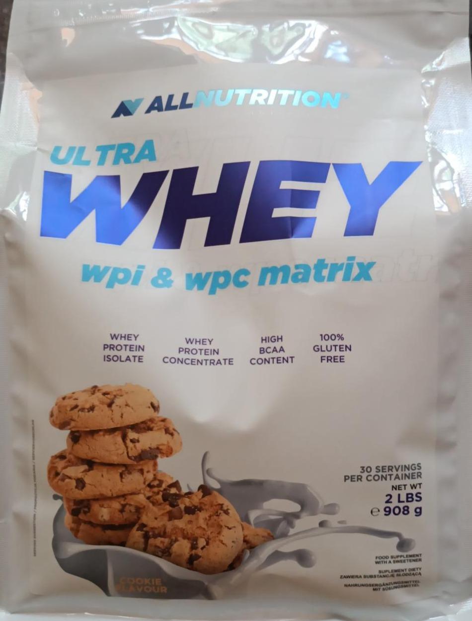 Fotografie - Ultra Whey wpi & wpc matrix Chocolate Cookie Allnutrition