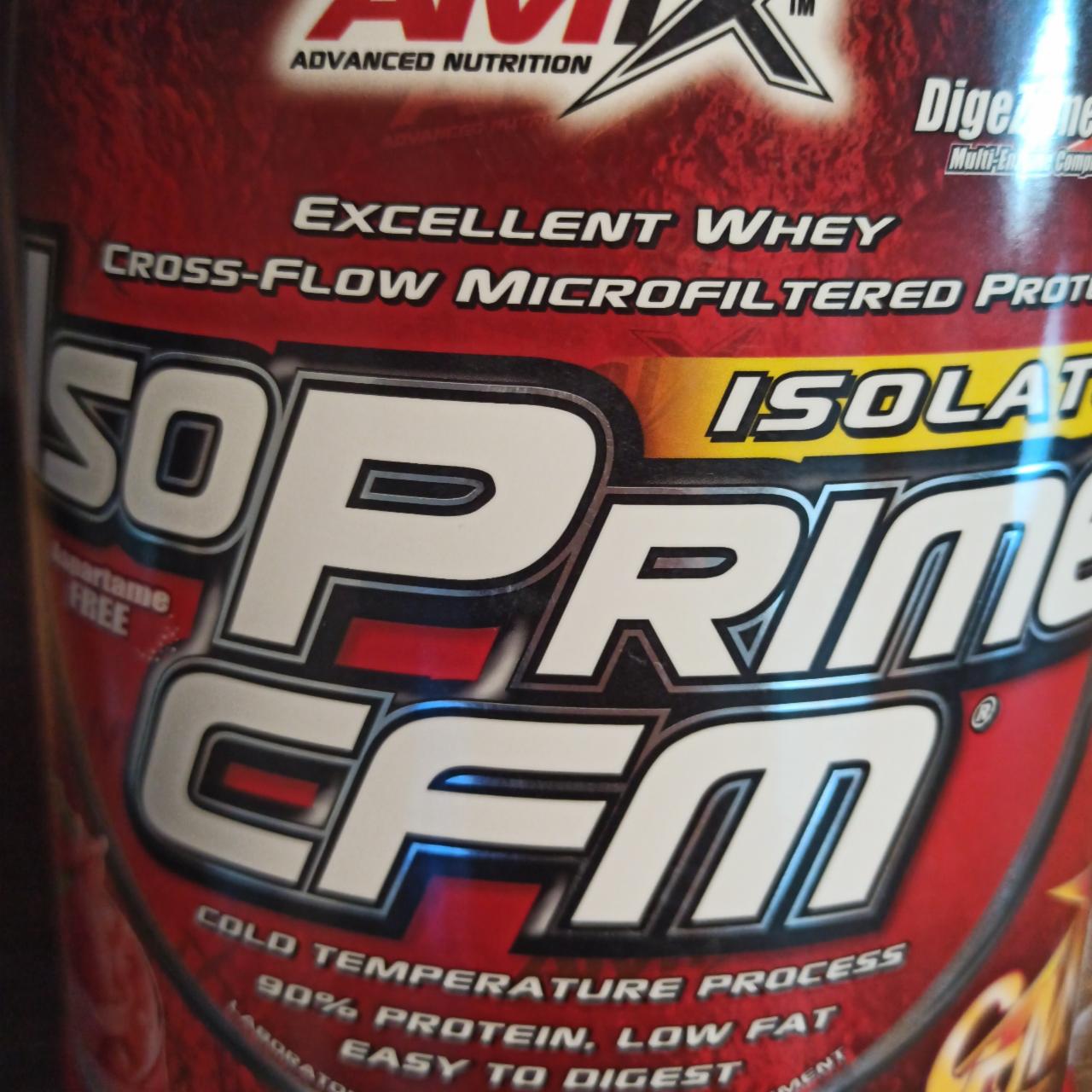 Fotografie - IsoPrime CFM isolate extra strawberry cream flavour Amix advanced nutrition