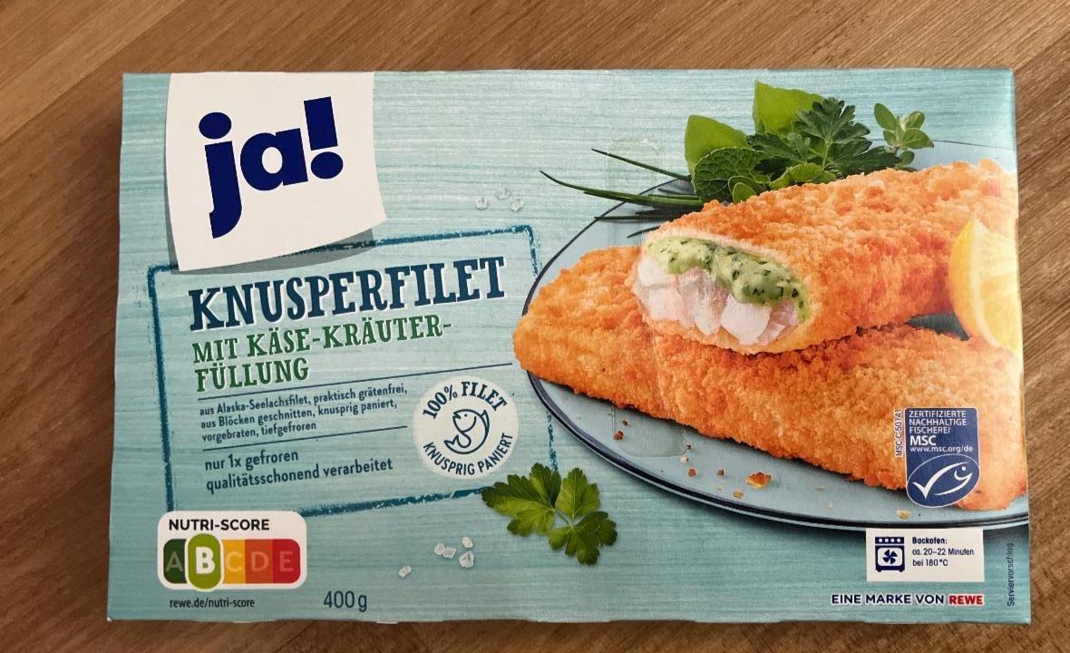 Fotografie - Knusperfilet mit käse-kräuter-füllung Ja!