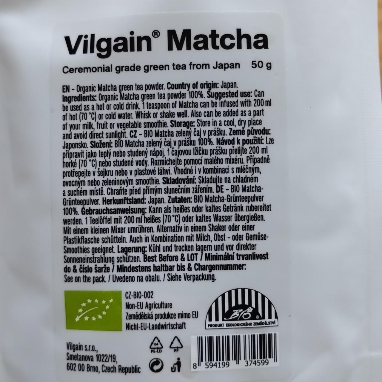 Fotografie - Bio matcha Vilgain