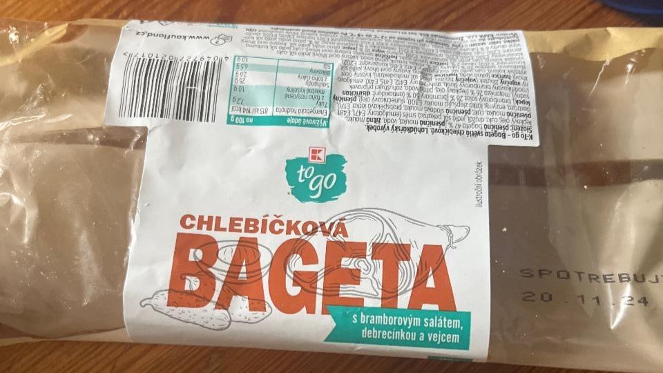 Fotografie - Chlebíčková bageta K-to go