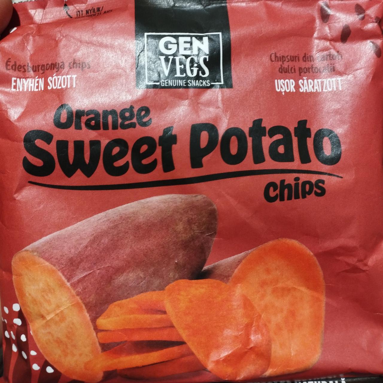 Fotografie - Orange sweet potato chips Gen Vegs