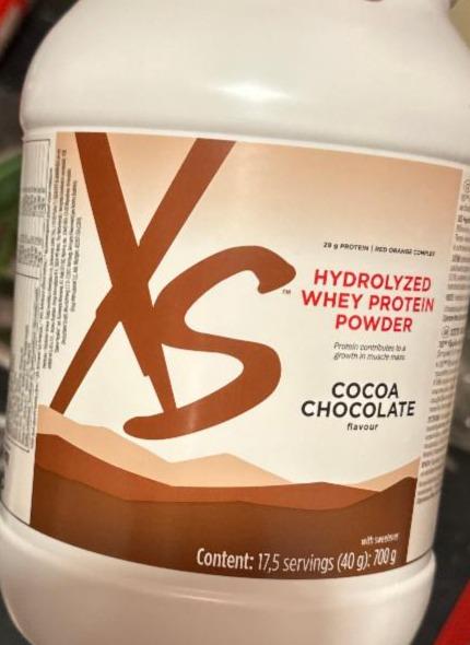 Fotografie - Hydrolyzed whey protein powder cocoa chocolate XS