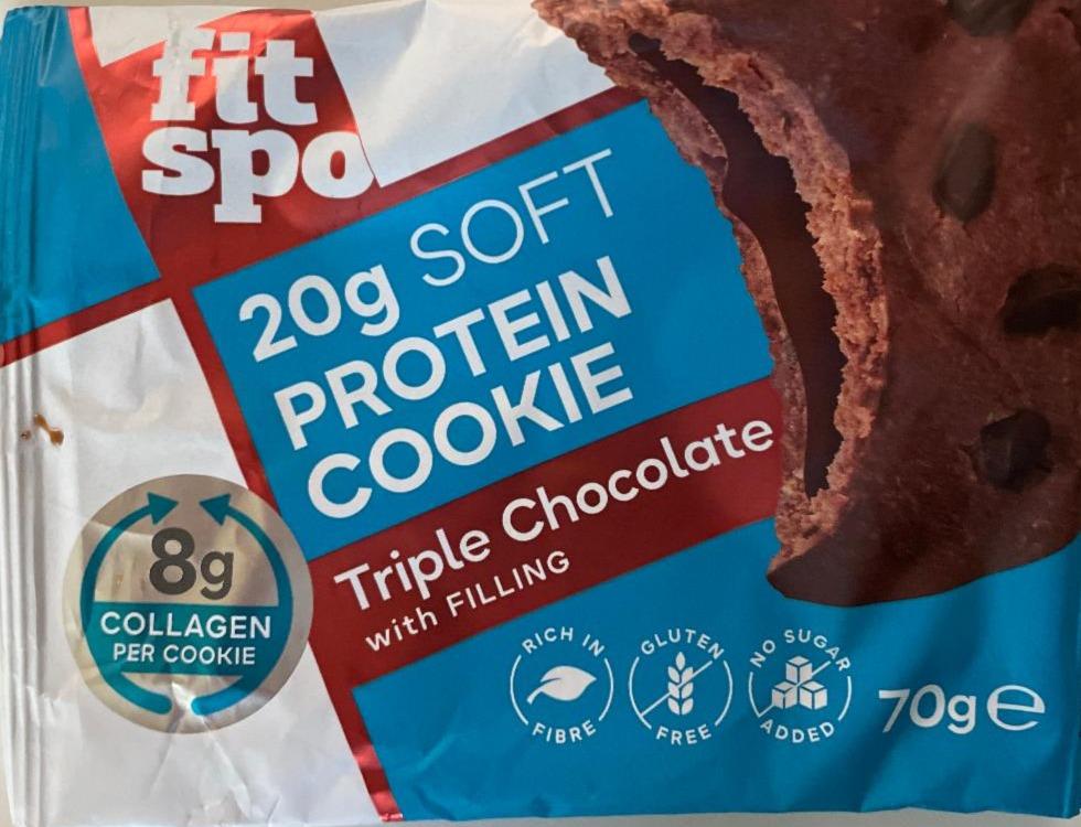 Fotografie - Soft protein cookie triple chocolate with filling FitSpo