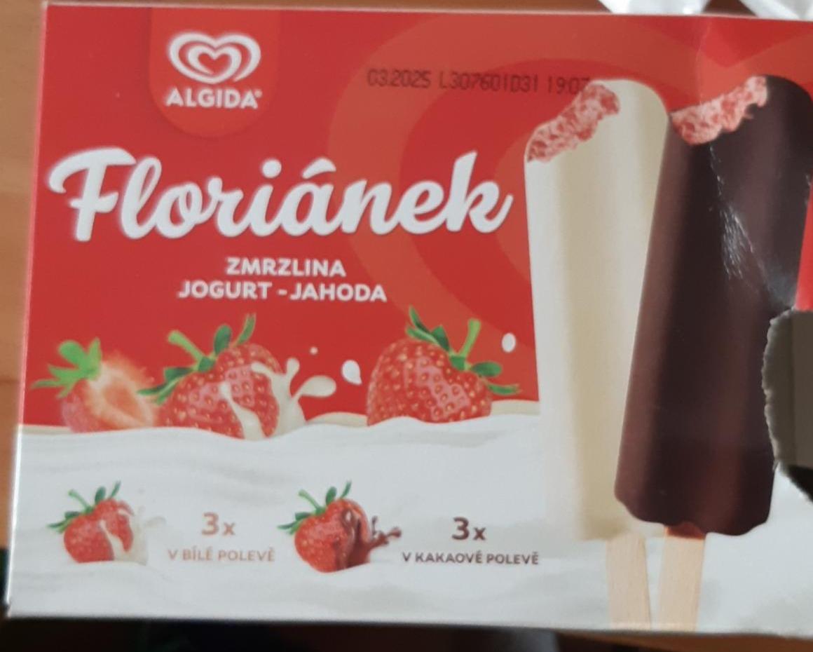 Fotografie - Floriánek zmrzlina jogurt-jahoda v bílé polevě Algida