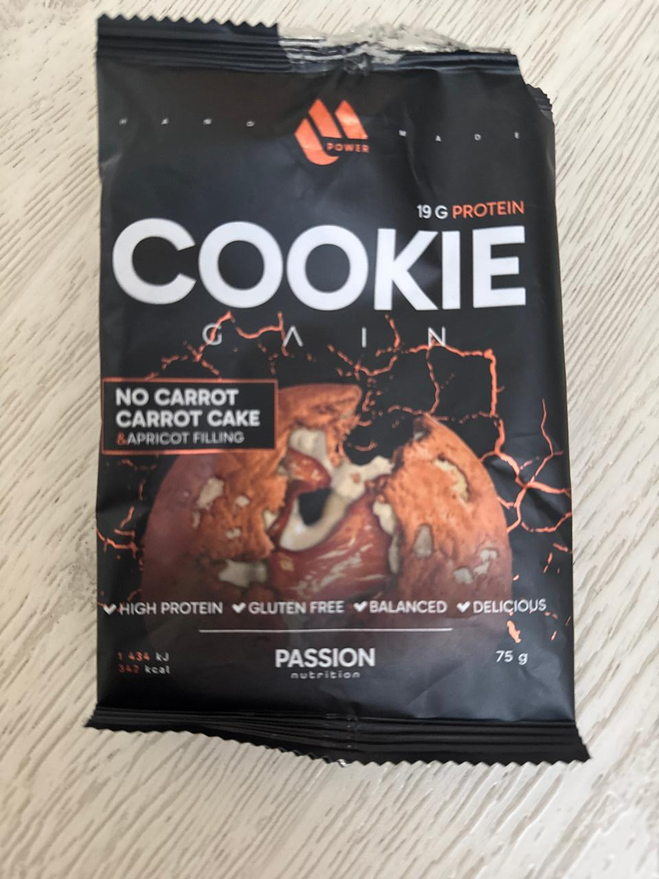 Fotografie - MPower protein cookie carrot cake Passion Nutrition