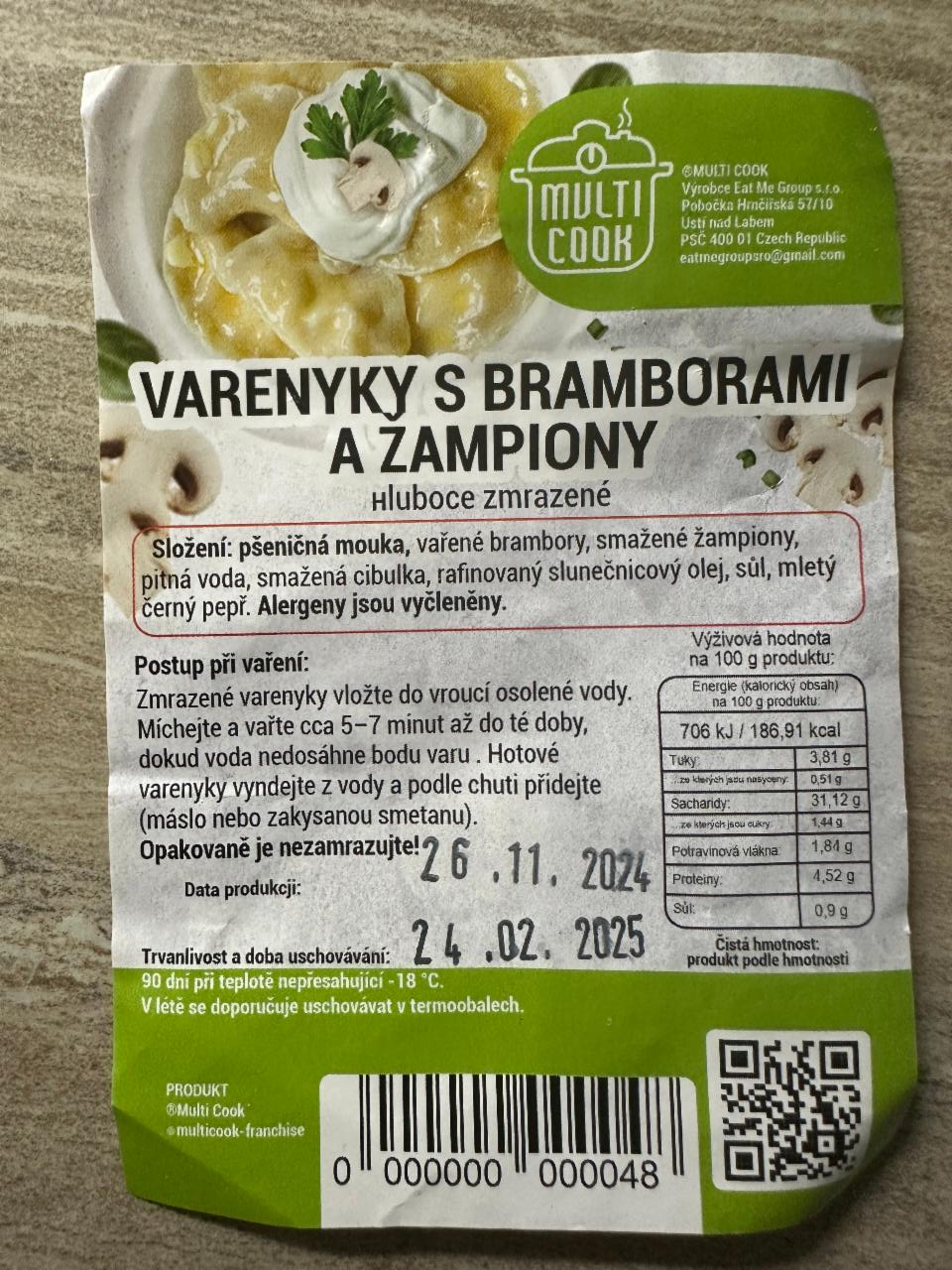 Fotografie - Varenyky s bramborami a žampiony multi cook