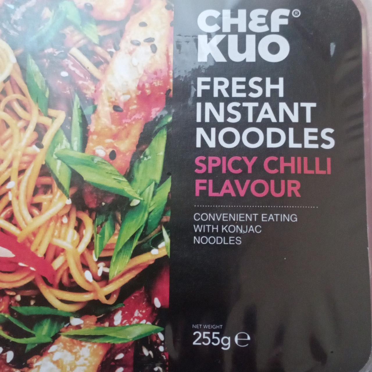 Fotografie - Fresh instant noodles spicy chilli flavour Chef Kuo