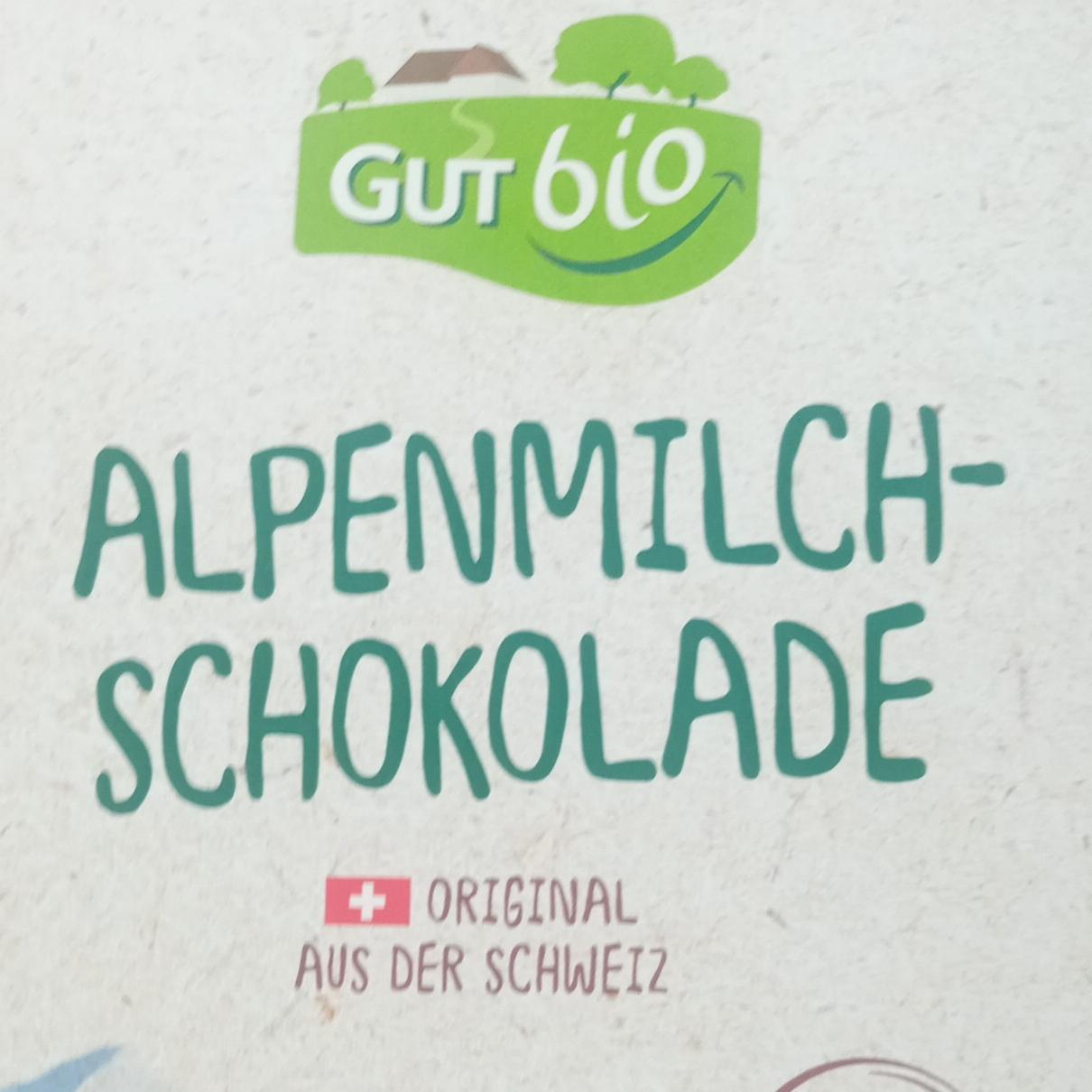 Fotografie - Alpenmilch-schokolade GutBio