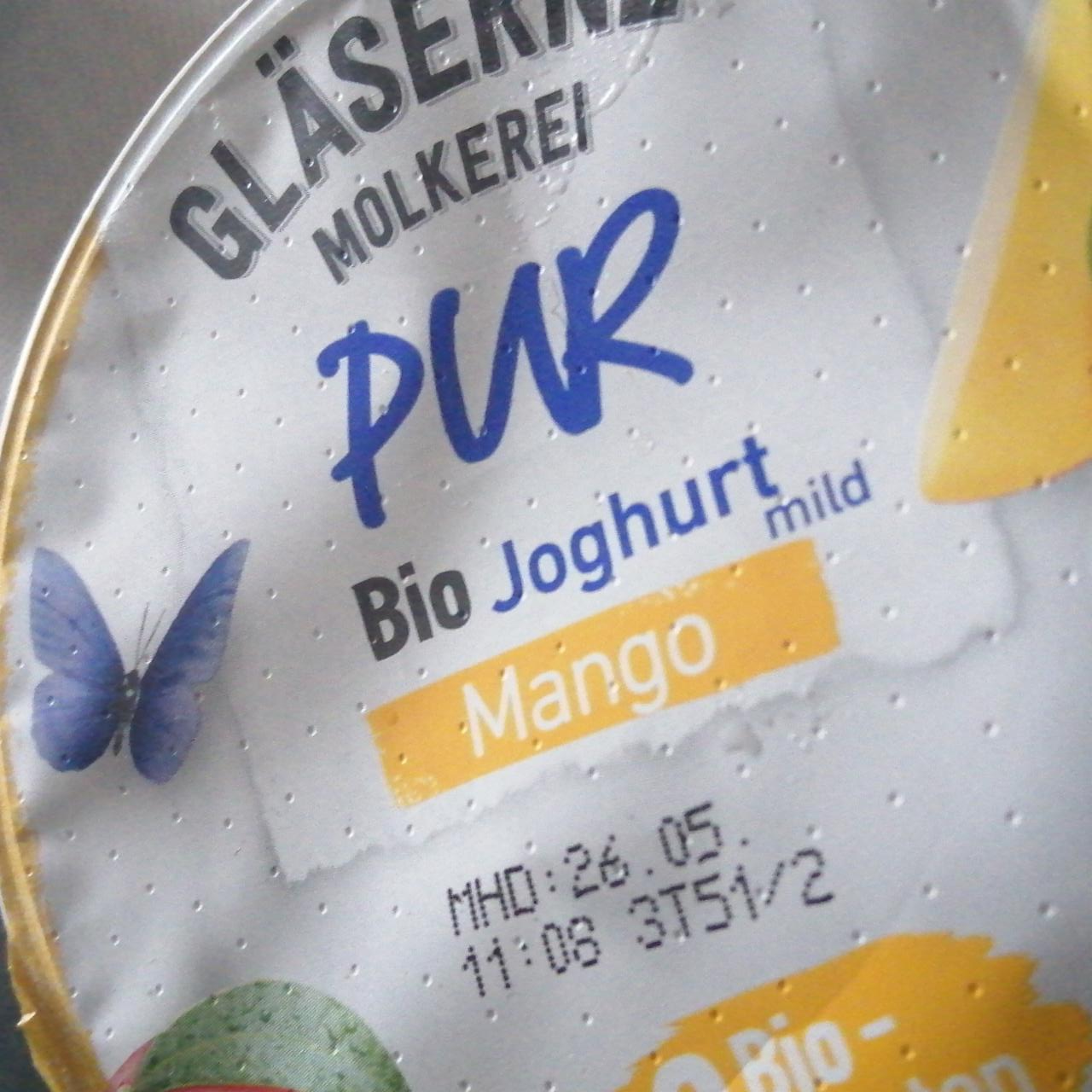 Fotografie - Pur bio joghurt mild mango Gläserne Molkerei
