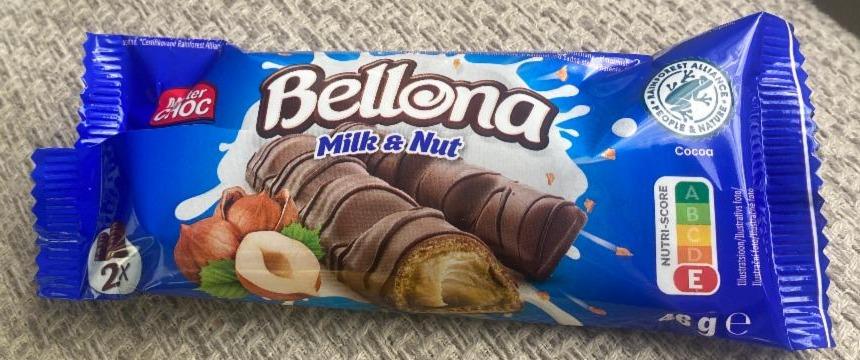 Bellona Milk & Nut Mister - Choc hodnoty kalorie, nutriční kJ a