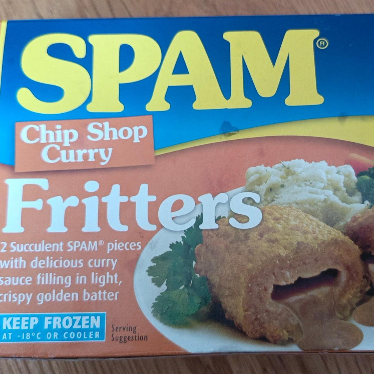 Fotografie - Chip shop curry fritters Spam