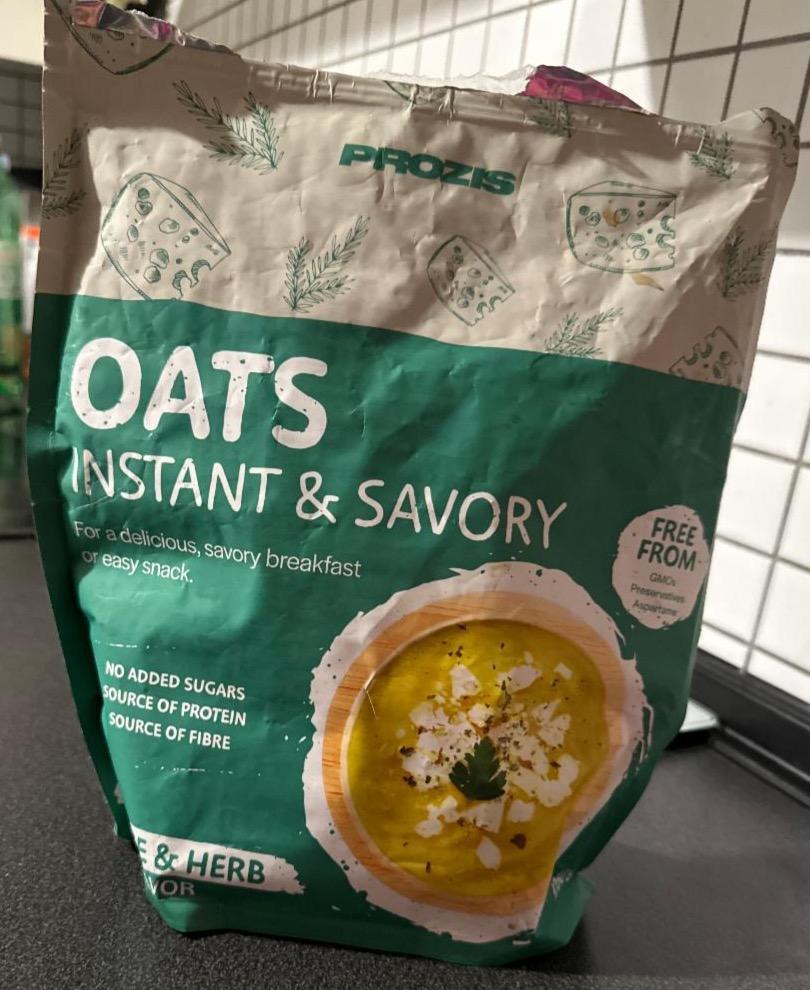 Fotografie - Oats instant & savory cheese & herb Prozis