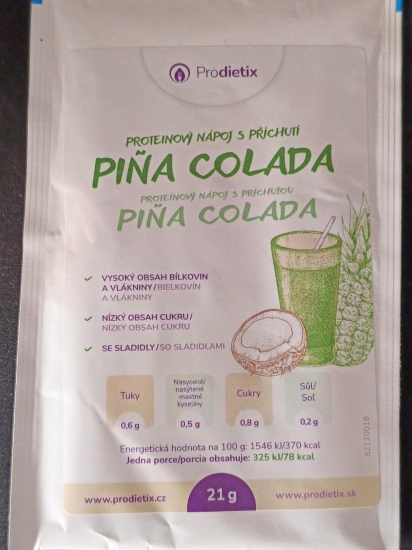 Fotografie - Proteinový nápoj s příchutí piña colada Prodietix