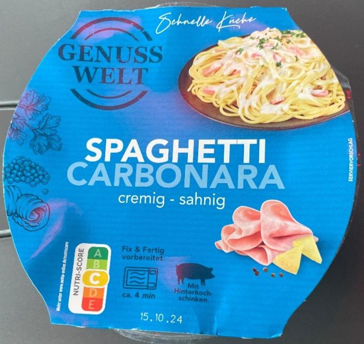 Fotografie - Spaghetti carbonara Genuss Welt