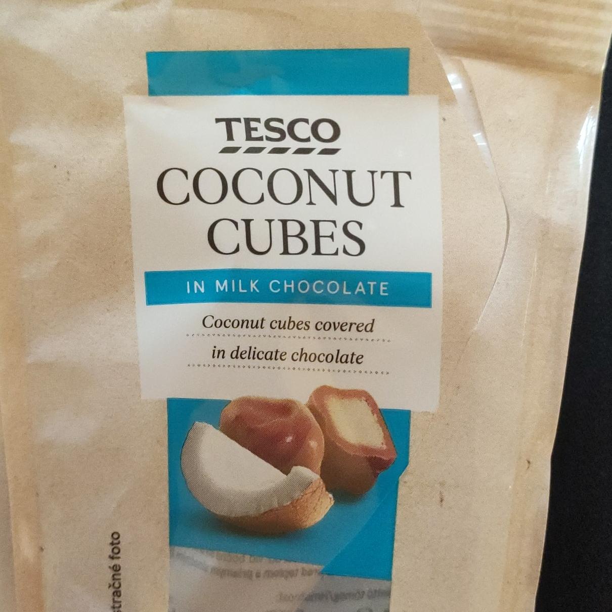 Fotografie - Coconut cubes in milk chocolate Tesco