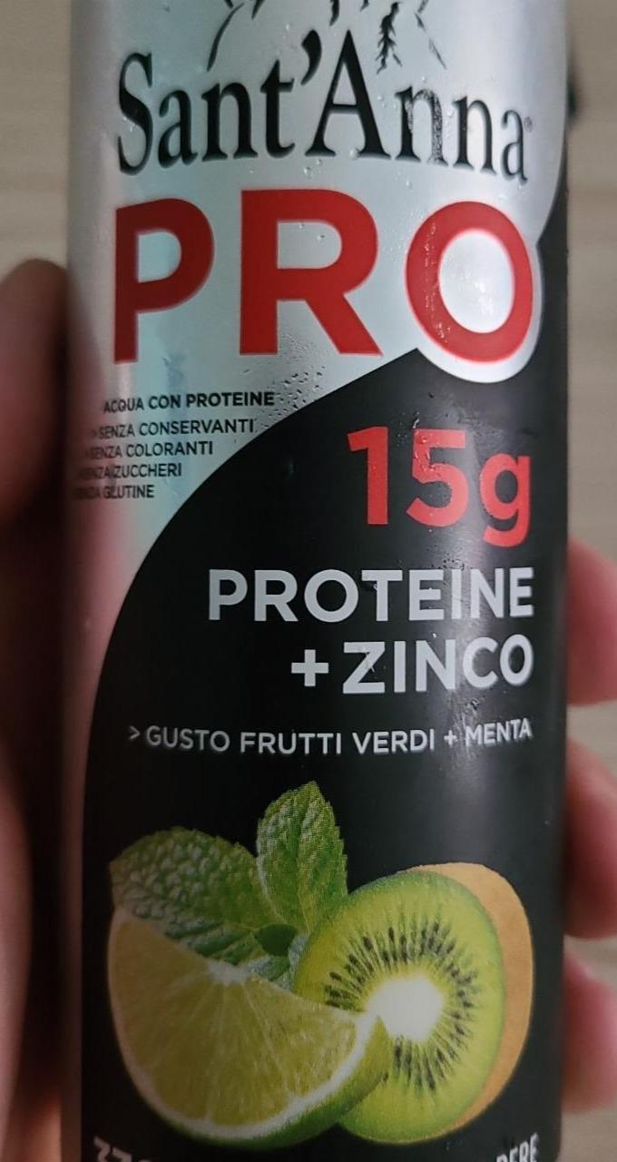 Fotografie - Pro 15g proteine+zinco gusto frutti verdi+menta SanťAnna