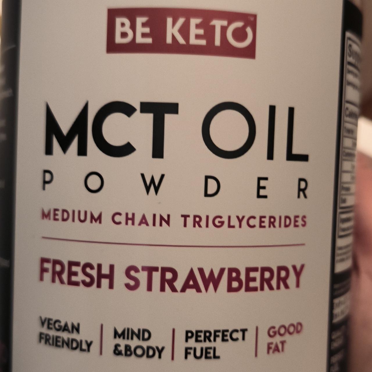 Fotografie - MCT oil powder fresh strawberry Be keto