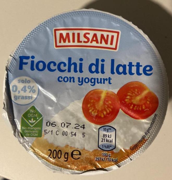 Fotografie - Fiocchi di latte con yogurt Milsani
