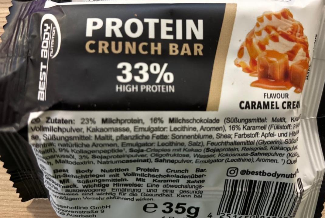 Fotografie - Protein crunch bar 33% high protein caramel cream Best Body Nutrition