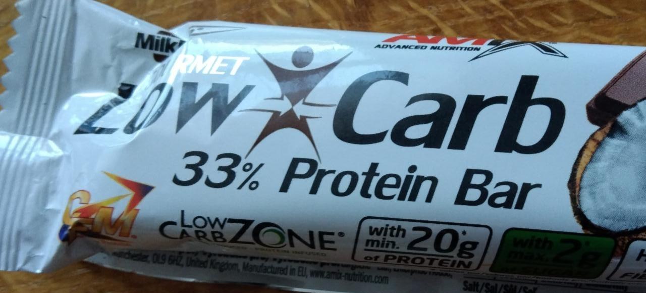 Fotografie - Low carb 33% protein bar coconut chocolate Amix Nutrition