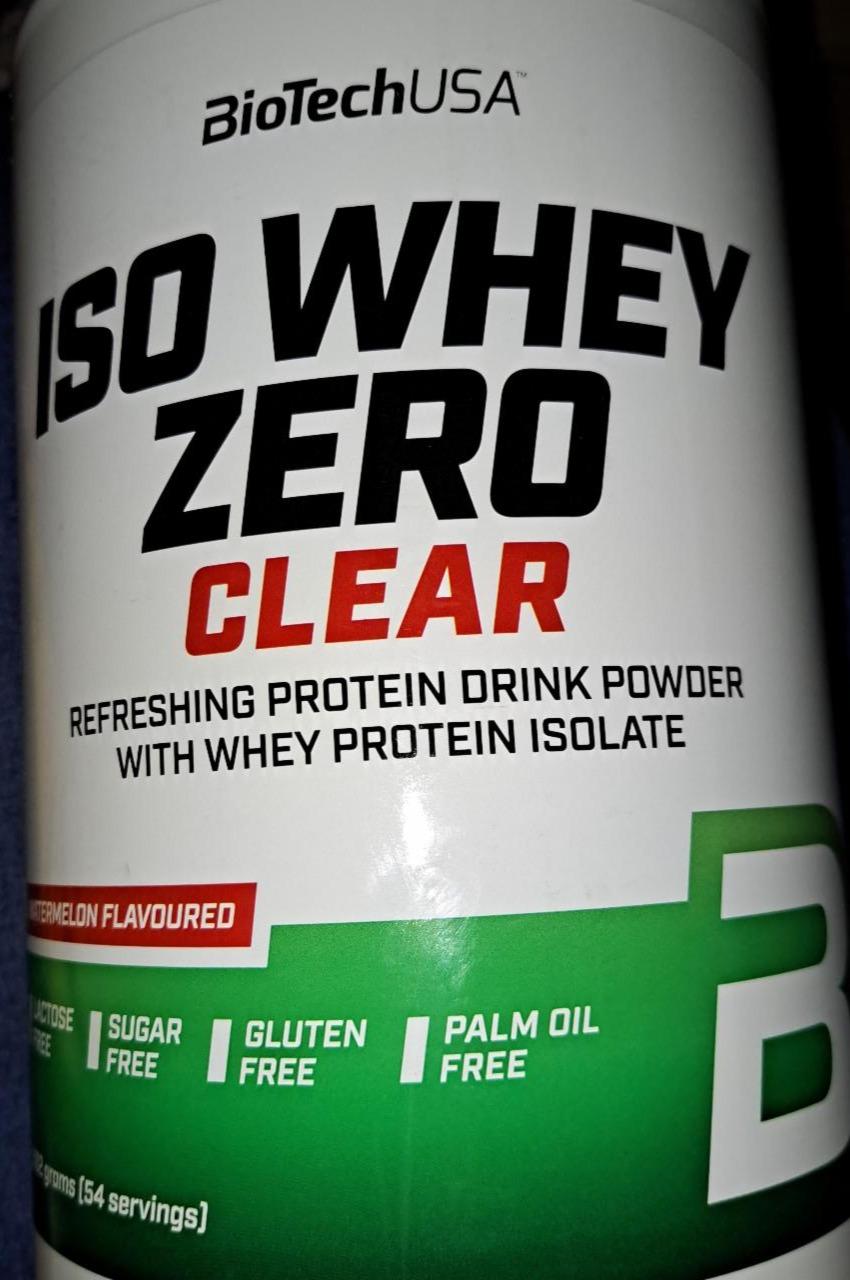 Fotografie - ISO WHEY ZERO CLEAR vodní meloun BioTechUSA