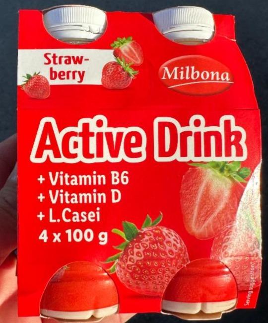 Fotografie - Active drink strawberry Milbona