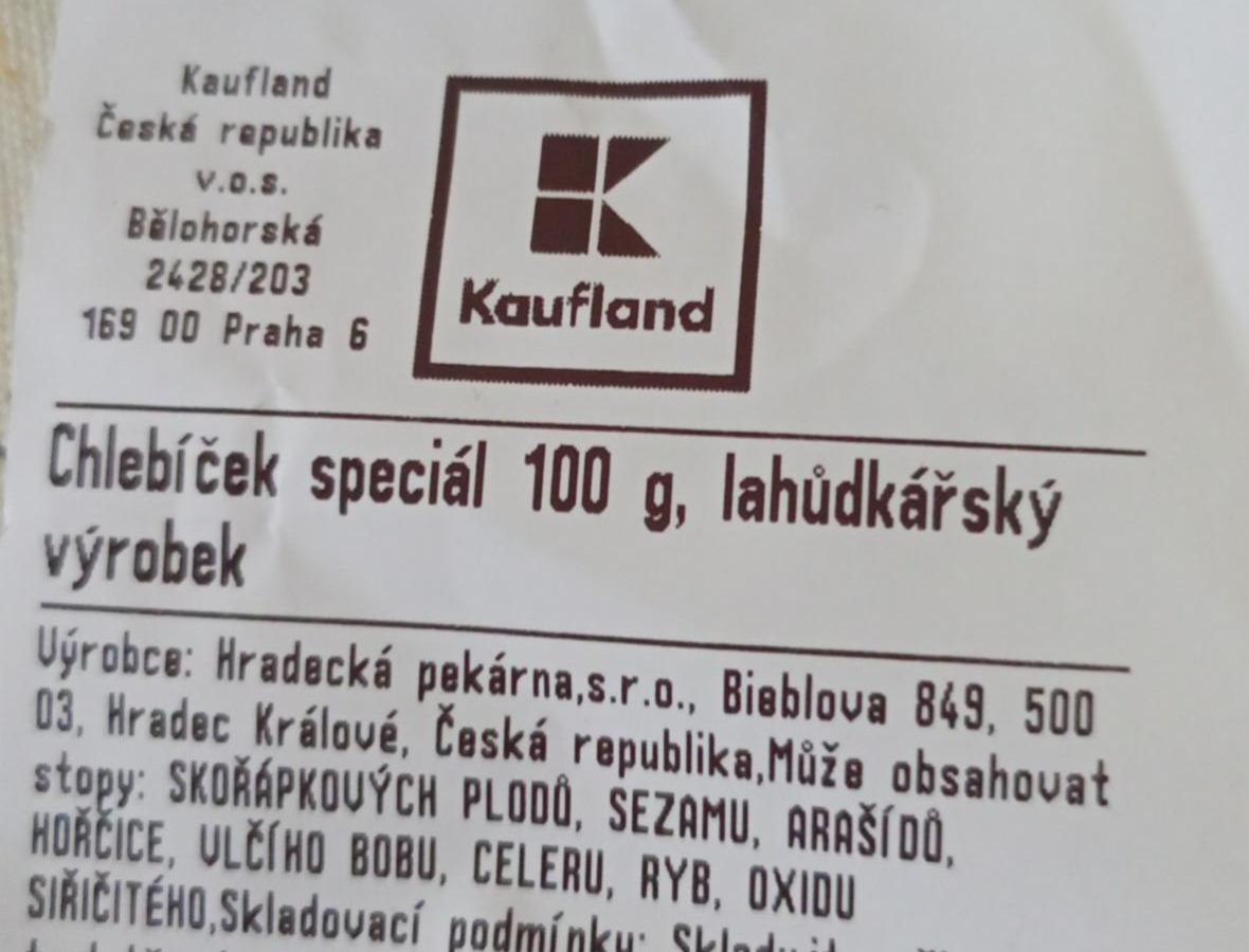 Fotografie - Chlebíček speciál 100g, lahůdky K-Kaufland