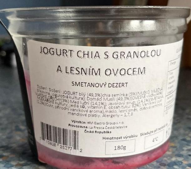 Fotografie - Jogurt chia s granolou a lesním ovocem HM Gastro Group