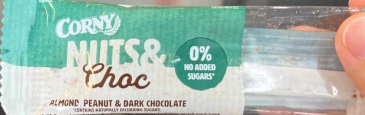 Fotografie - Nuts & choc almond peanut & dark chocolate Corny