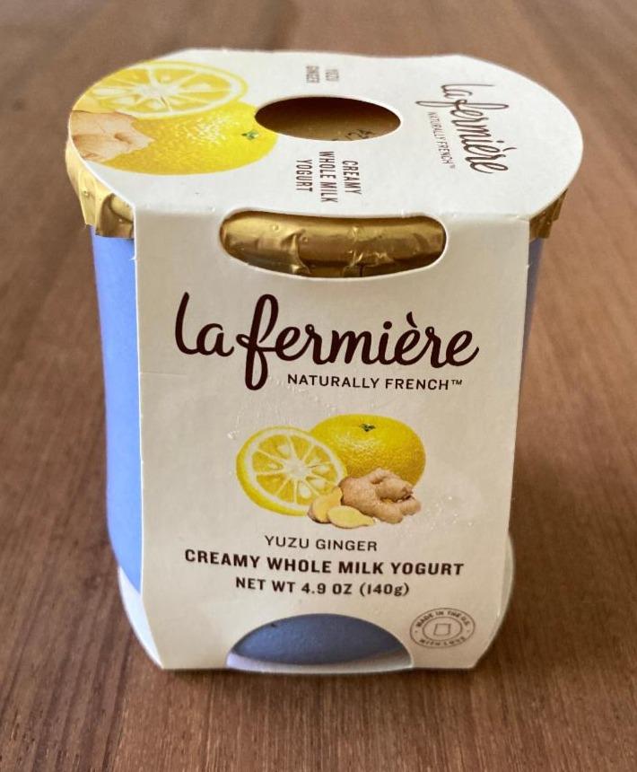 Fotografie - Yuzu ginger creamy whole milk yogurt La fermiére