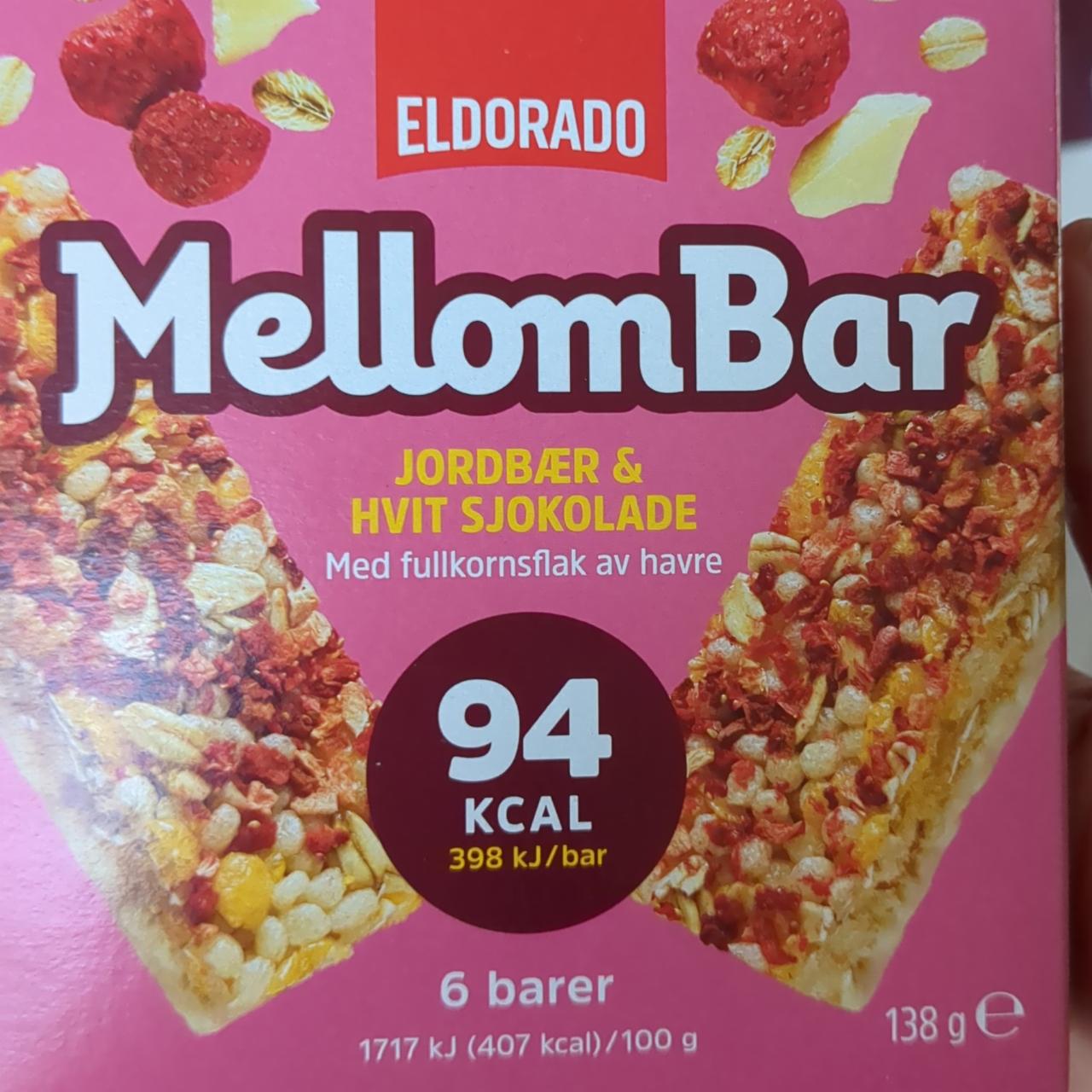 Fotografie - MellomBar jordbær & hvit sjokolade Eldorado