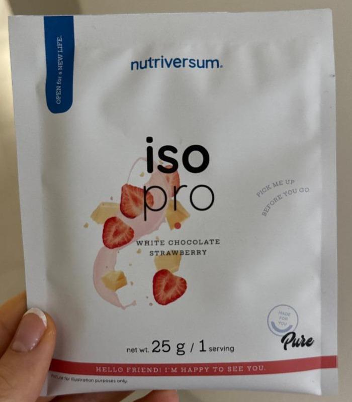 Fotografie - Iso pro white chocolate strawberry Nutriversum