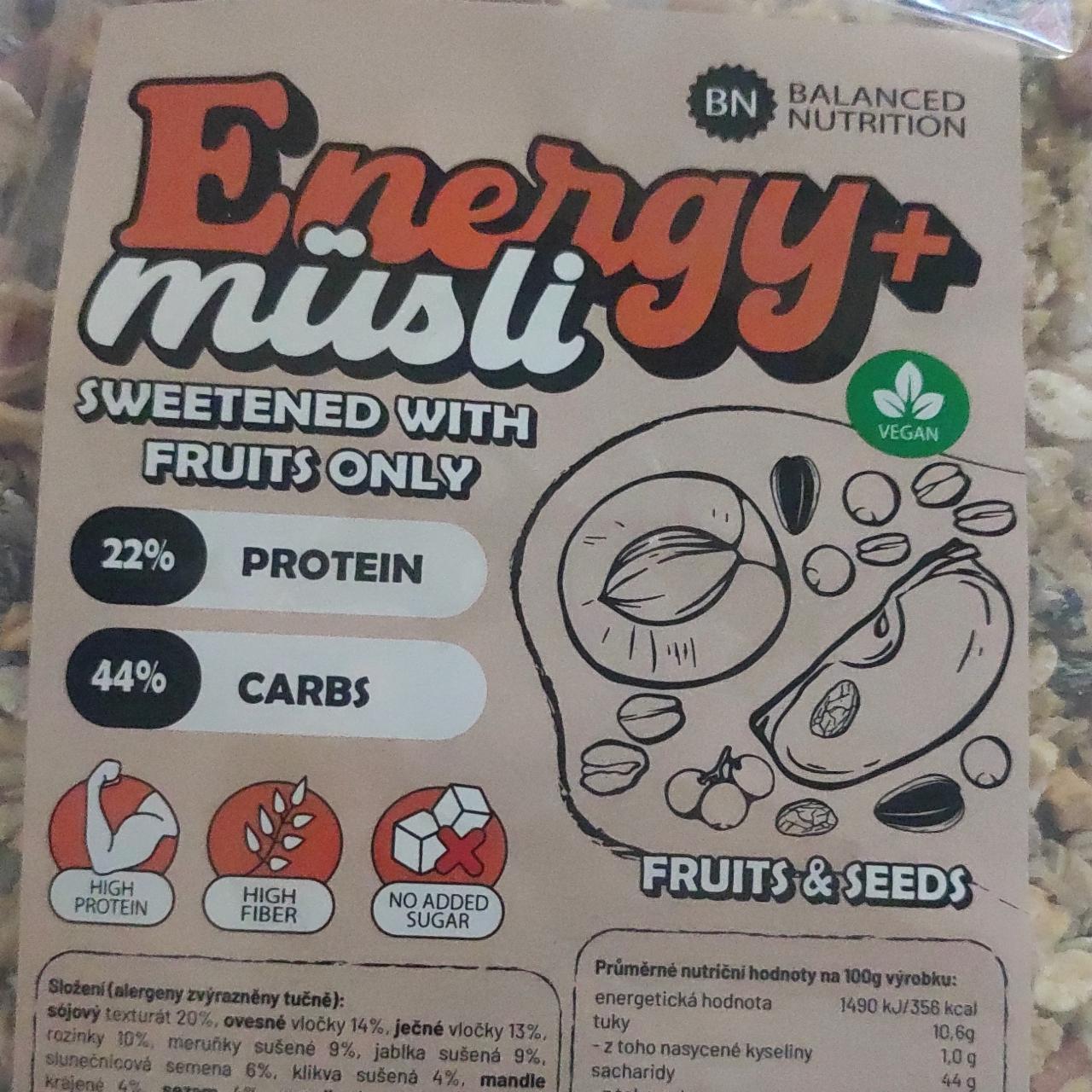 Fotografie - Energy+ müsli Balanced nutrition