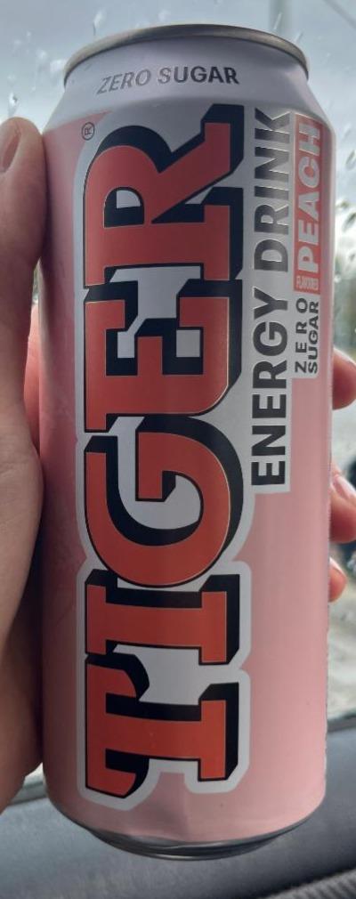 Fotografie - Energy drink zero sugar peach Tiger