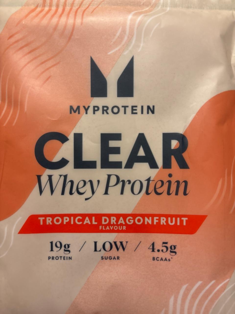 Fotografie - Clear whey isolate tropical dragonfruit flavour Myprotein